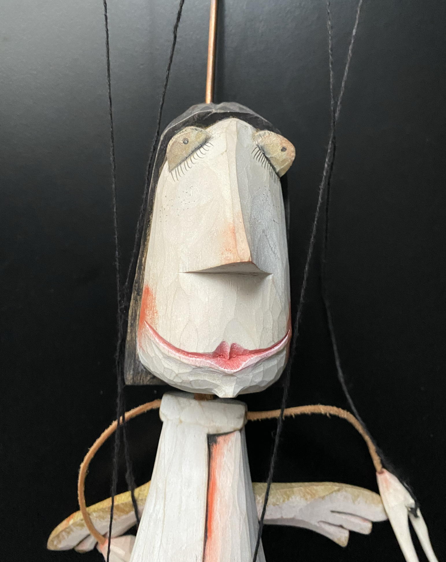 Czech Wooden Marionette  - Angel (hand cut/carved)