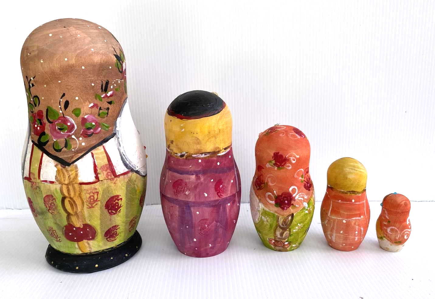 Artists Matryoshka woman with baby