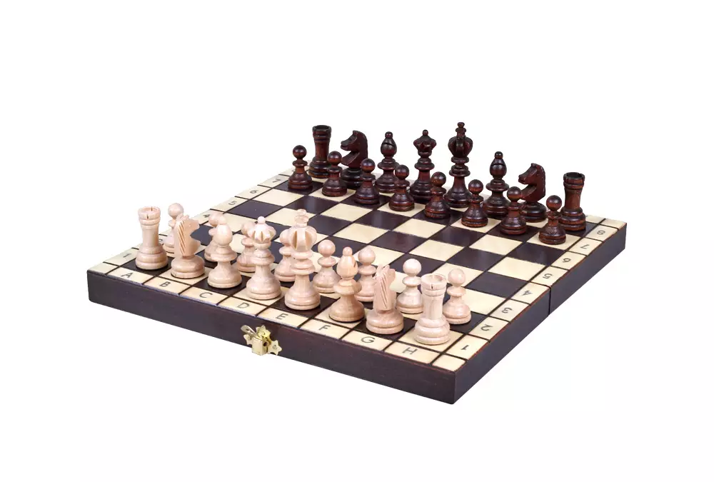 Handmade Wooden Chess Set – Olympic Mini