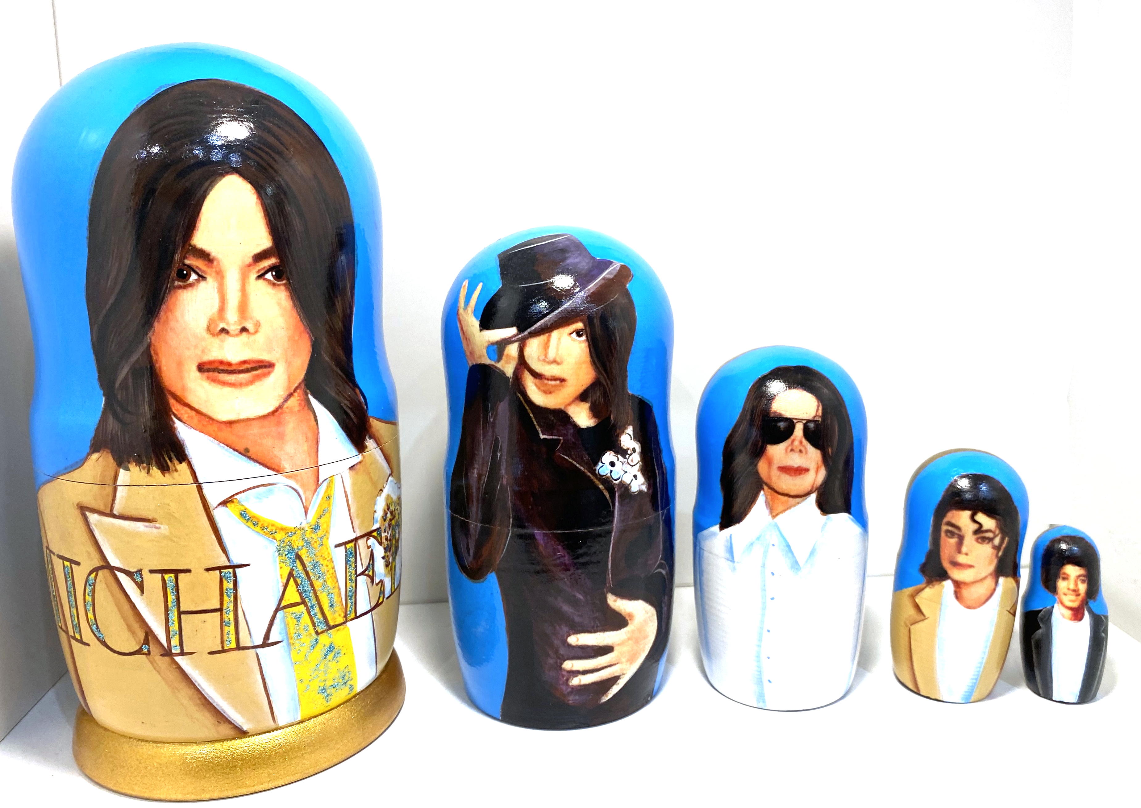 Celebrity Matryoshka Michael Jackson (5 nested set)