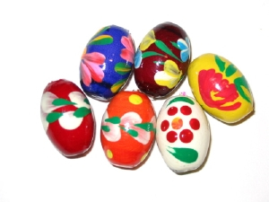 Wooden Polish pisanki- pisanki small (Traditional wooden eggs from Southern Poland.)-