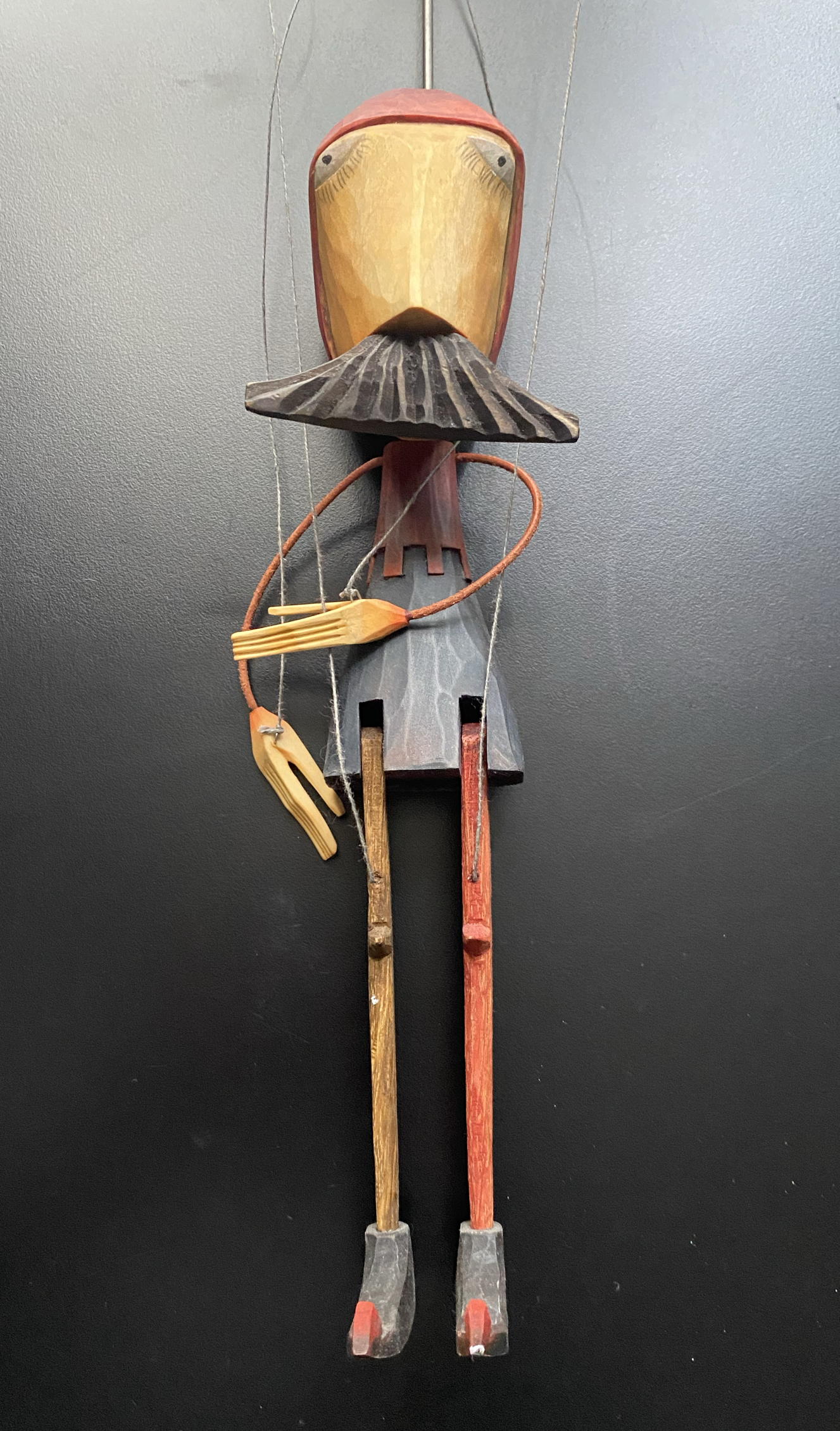 Czech Wooden Marionette  - King (hand cut/carved)