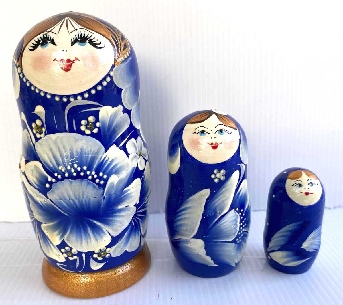 Artists Matryoshka dark blue/gold (5 nested)