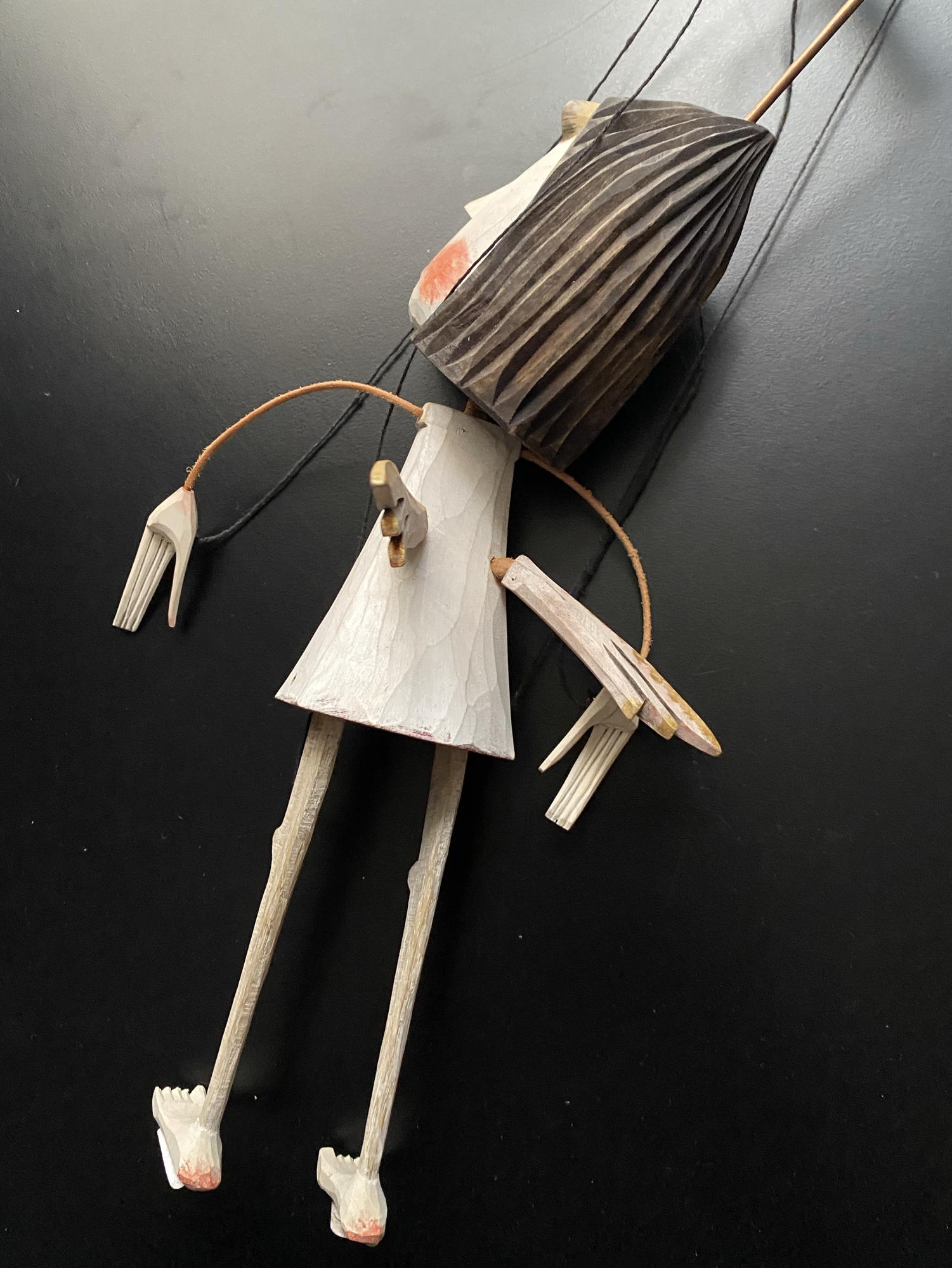 Czech Wooden Marionette  - Angel (hand cut/carved)