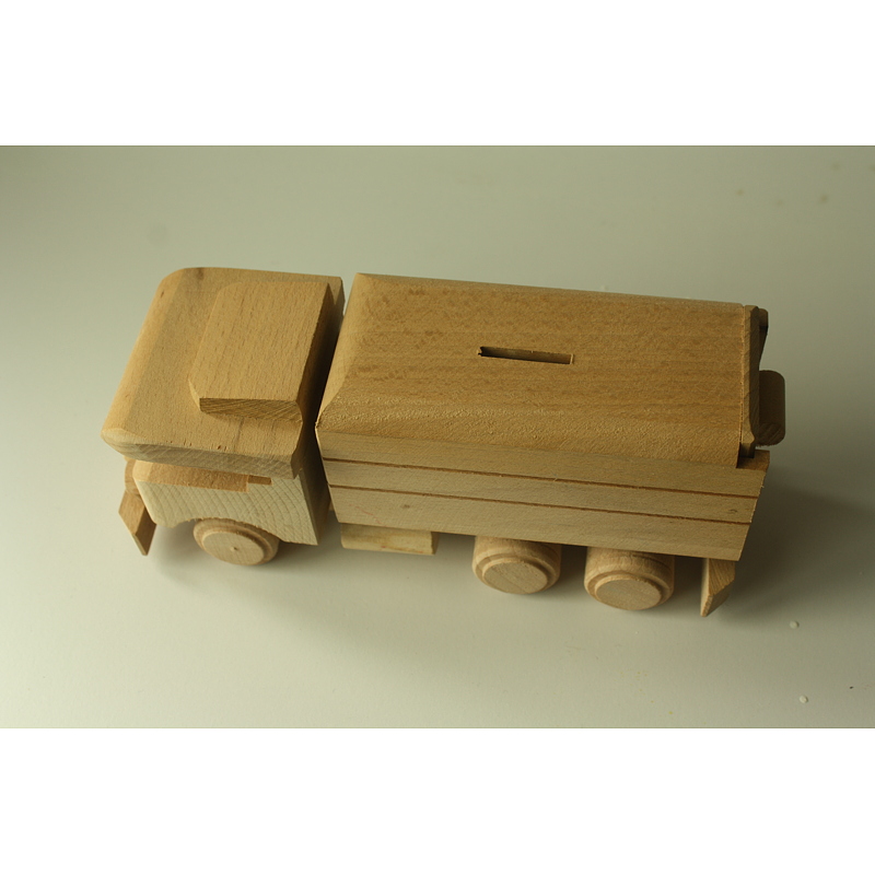 Wooden Truck money box (small)