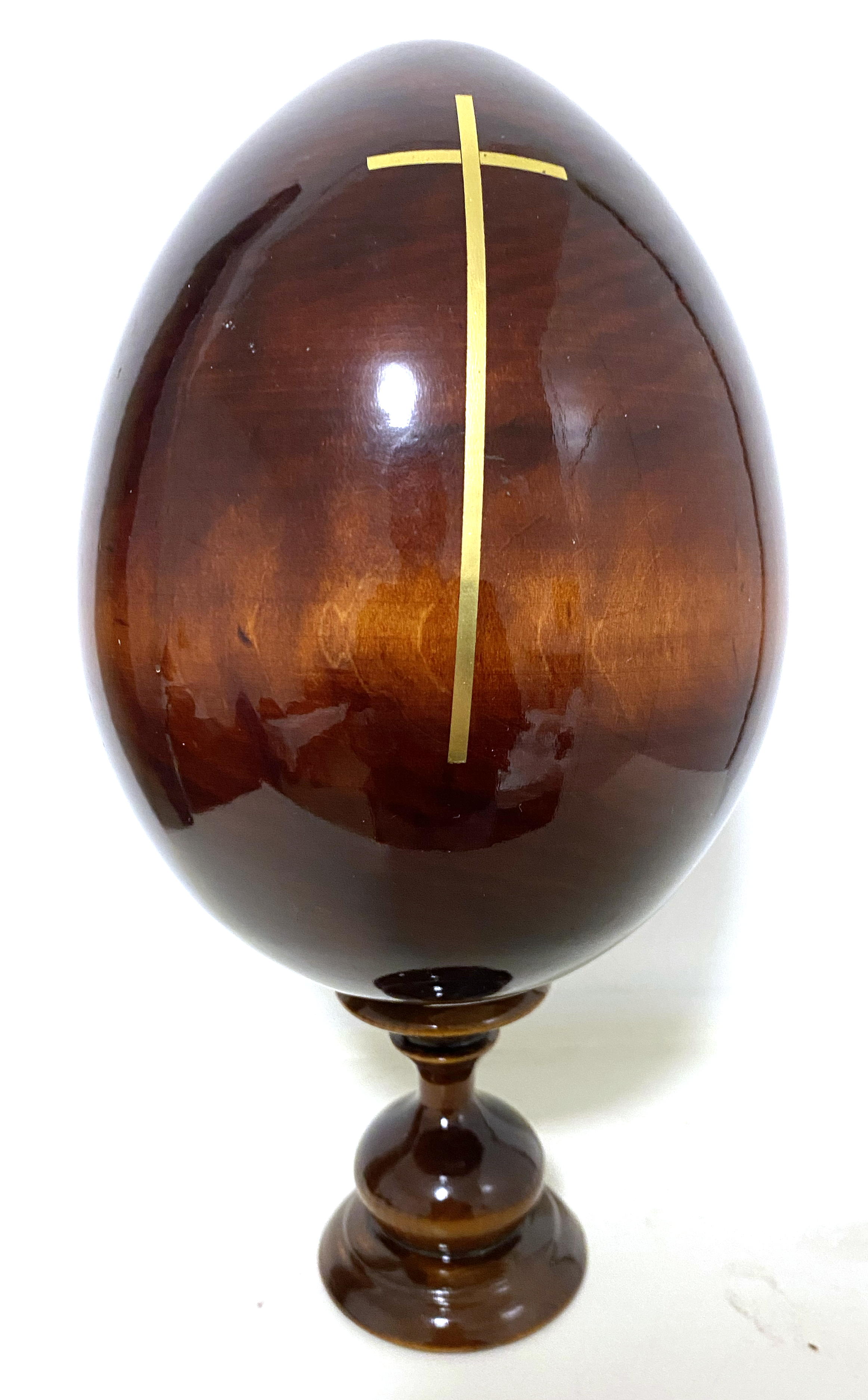 Wooden Egg Icon - Mother and Child by Sergei Ryabov