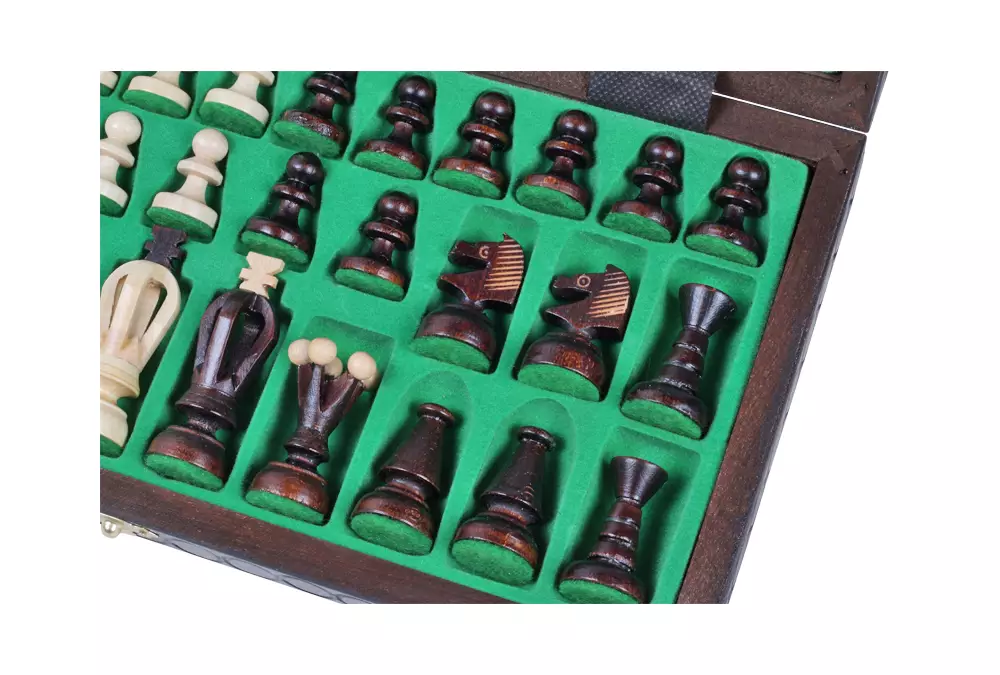 Handmade Wooden Chess Set – Medium King's - Black
