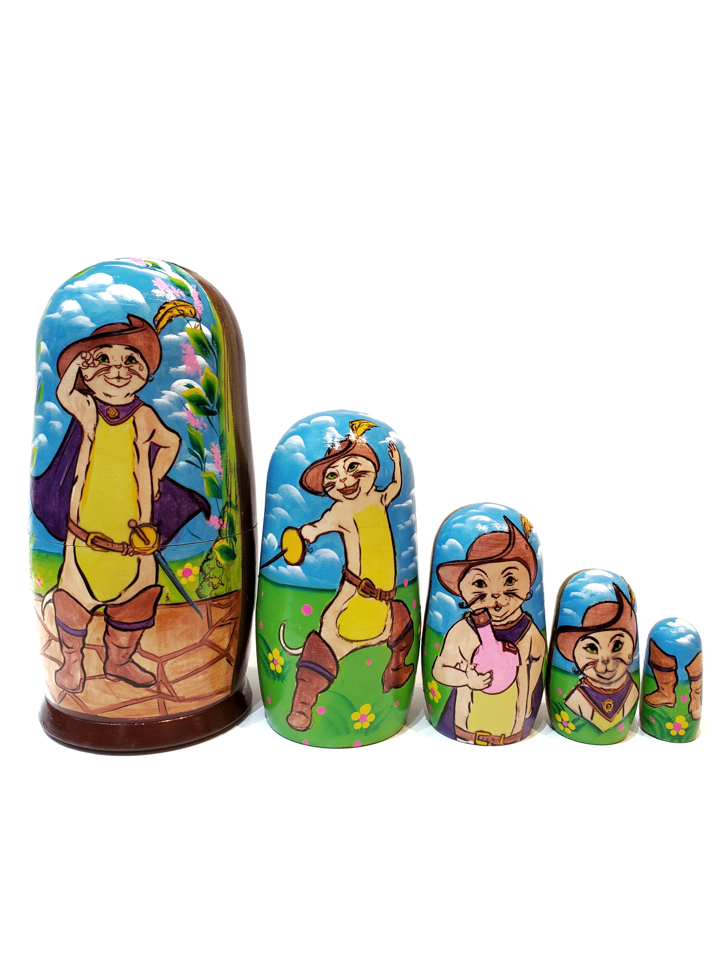 Novelty Matryoshka Puss In Boots (5 nested set)