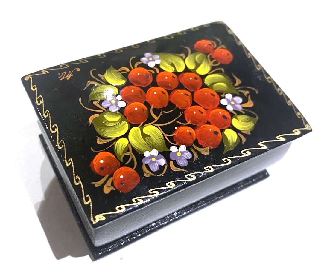 Rowan Berries Lacquer Trinket Box