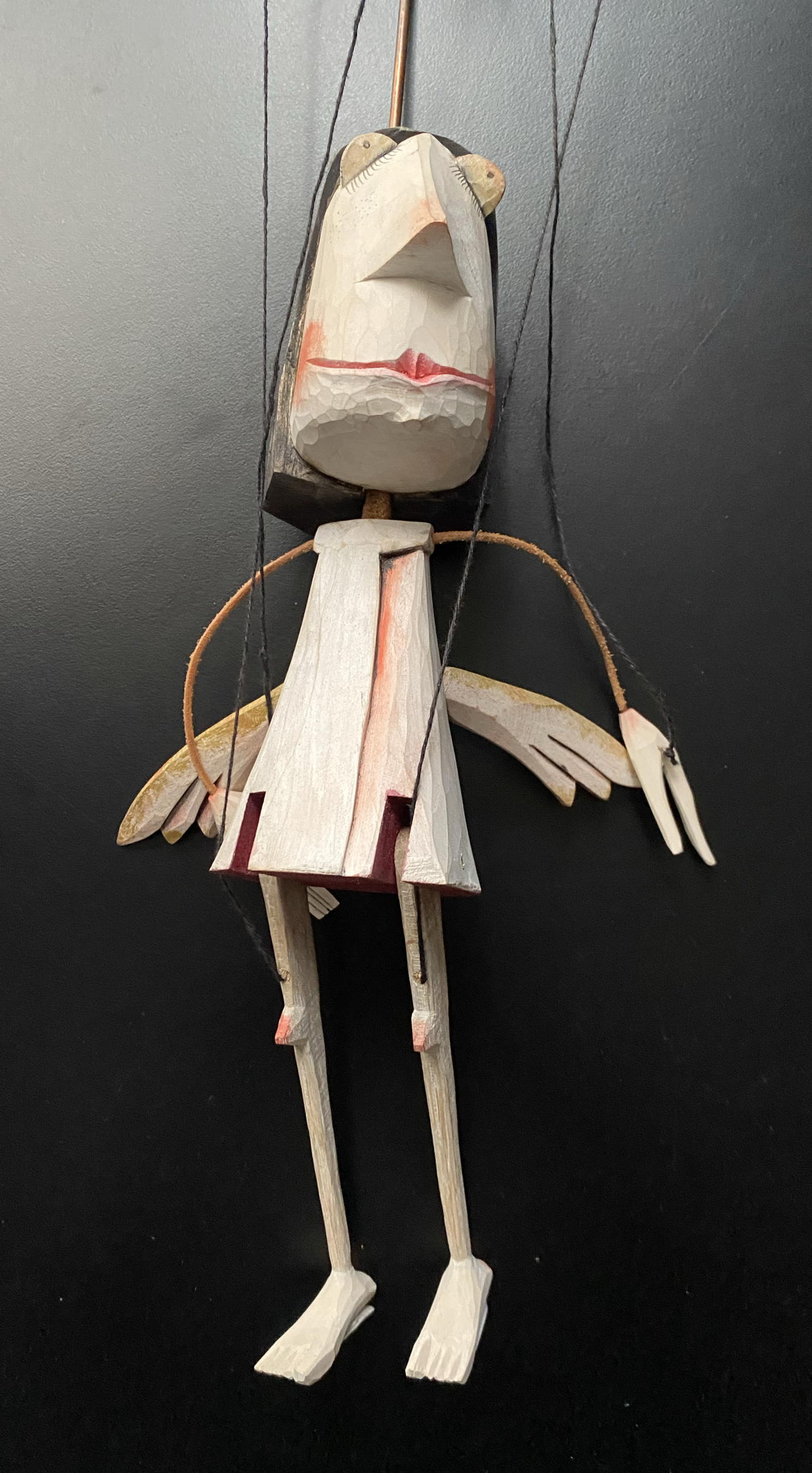 Czech Wooden Marionette  - Angel (hand cut/carved)