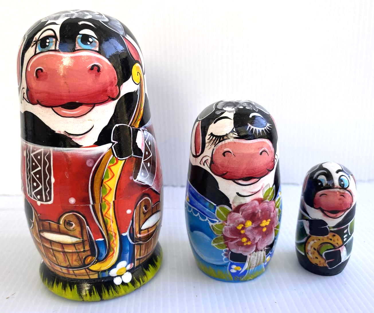 Novelty Matryoshka Cow (3 Nested Set)