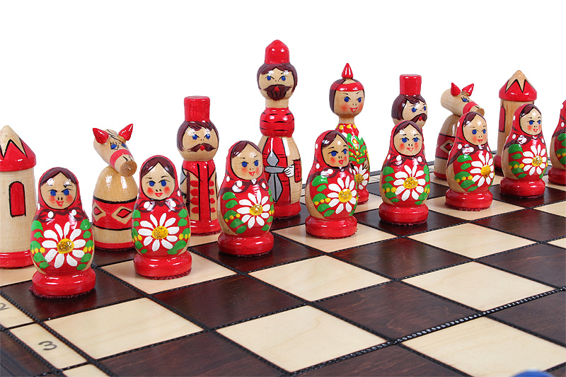 Handmade Wooden Chess Set– Babushka
