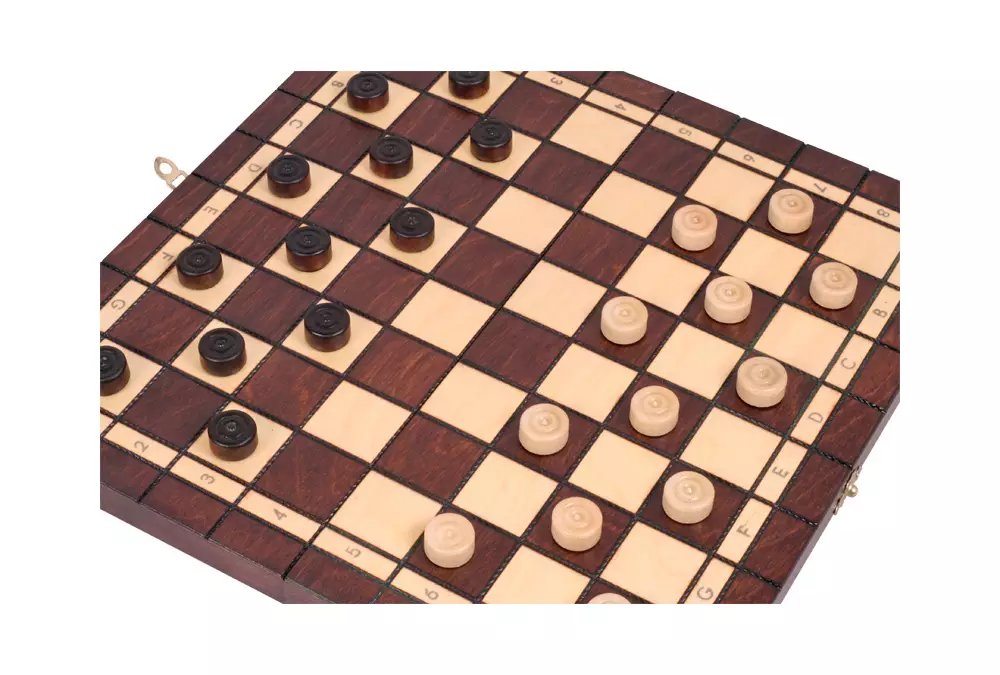 Handmade Wooden Combination Set – Chess & Draughts (Checkers)
