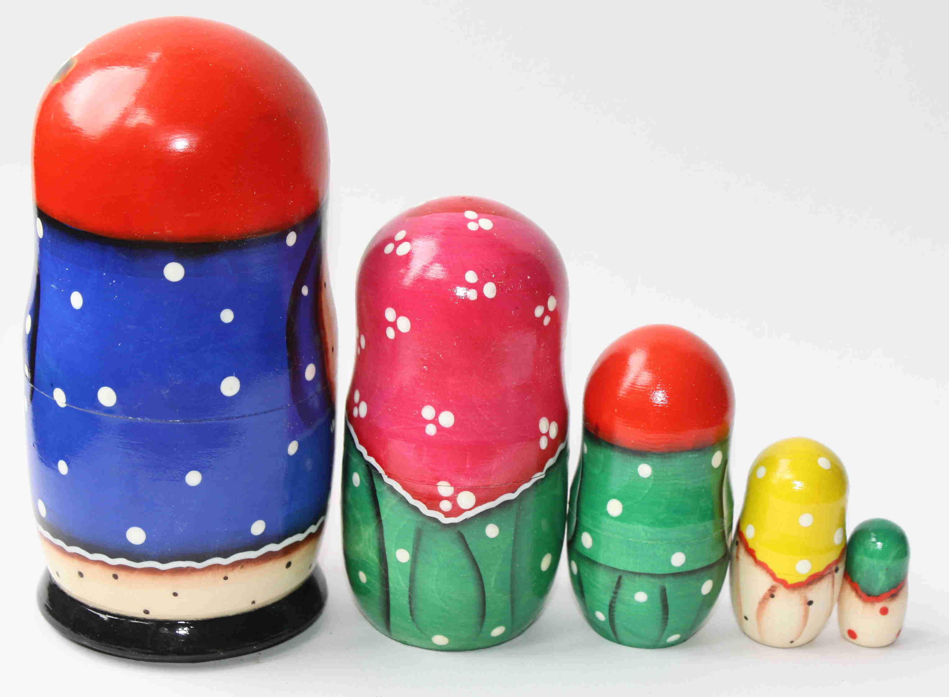 Artists Matryoshka Boy with Rocking Horse (5 nested set)