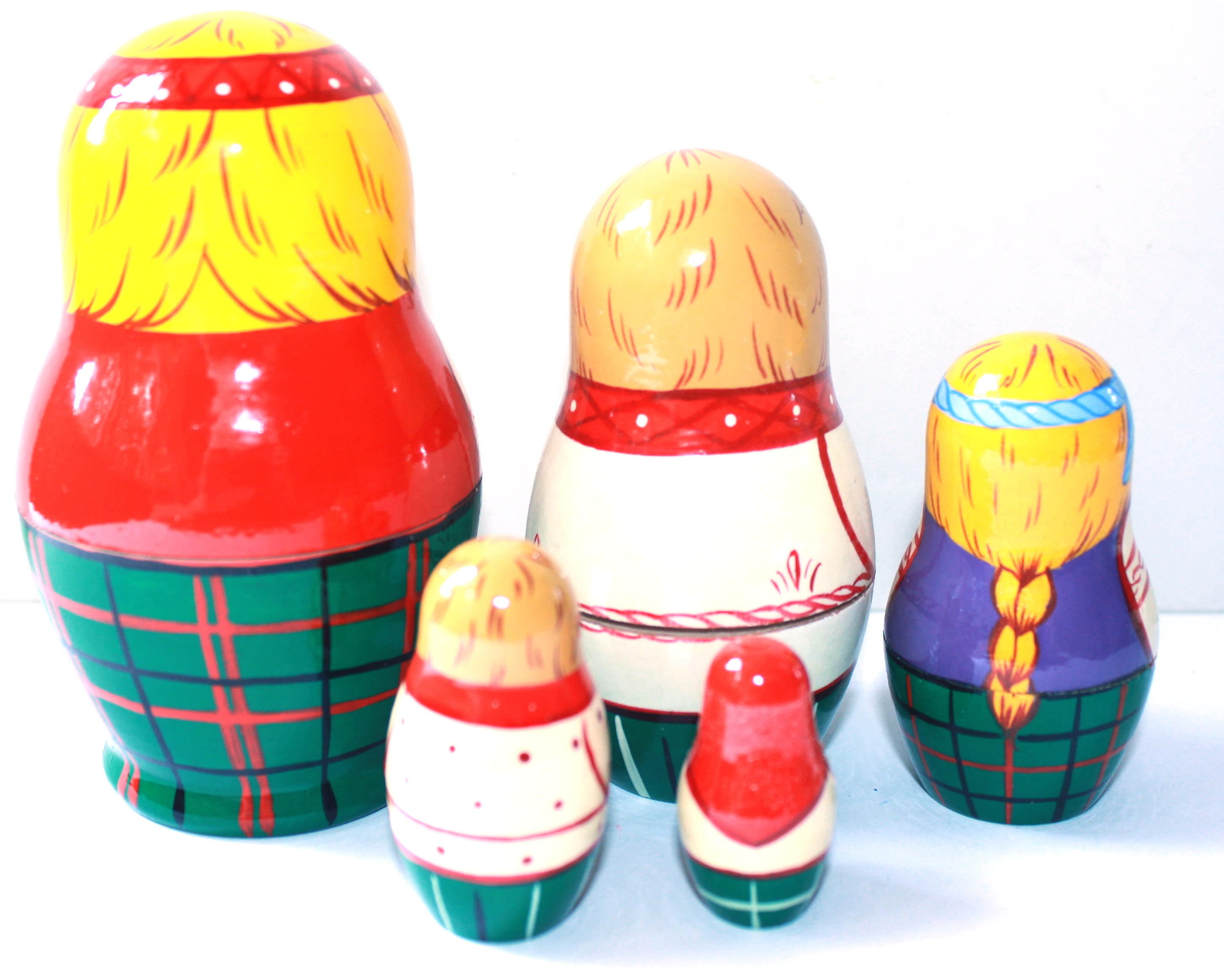 Vyatka Matryoshka Belarussian Family (5 Nested Set)