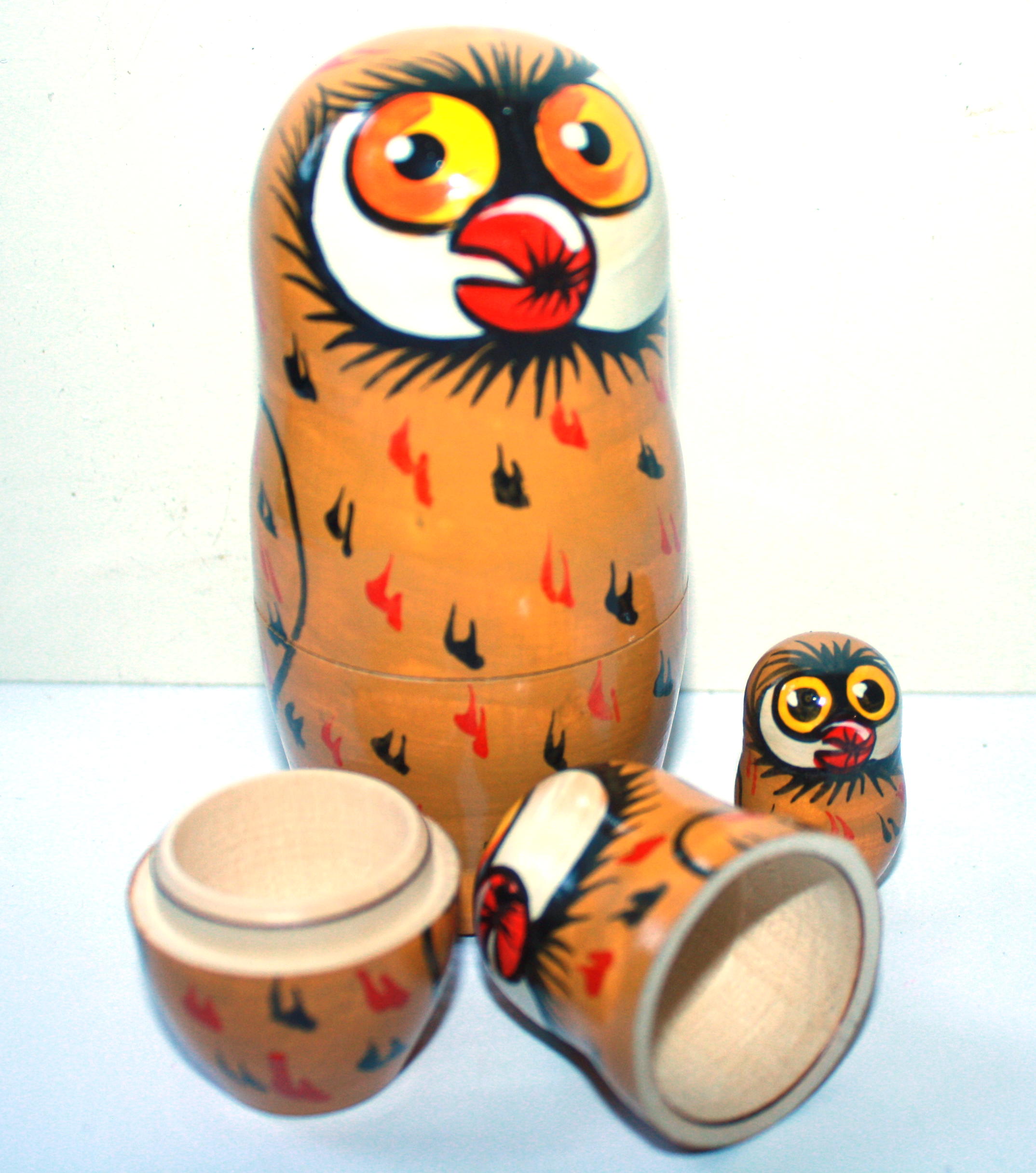 Owl Matryoshka Nesting Dolls – 3 Nested Set