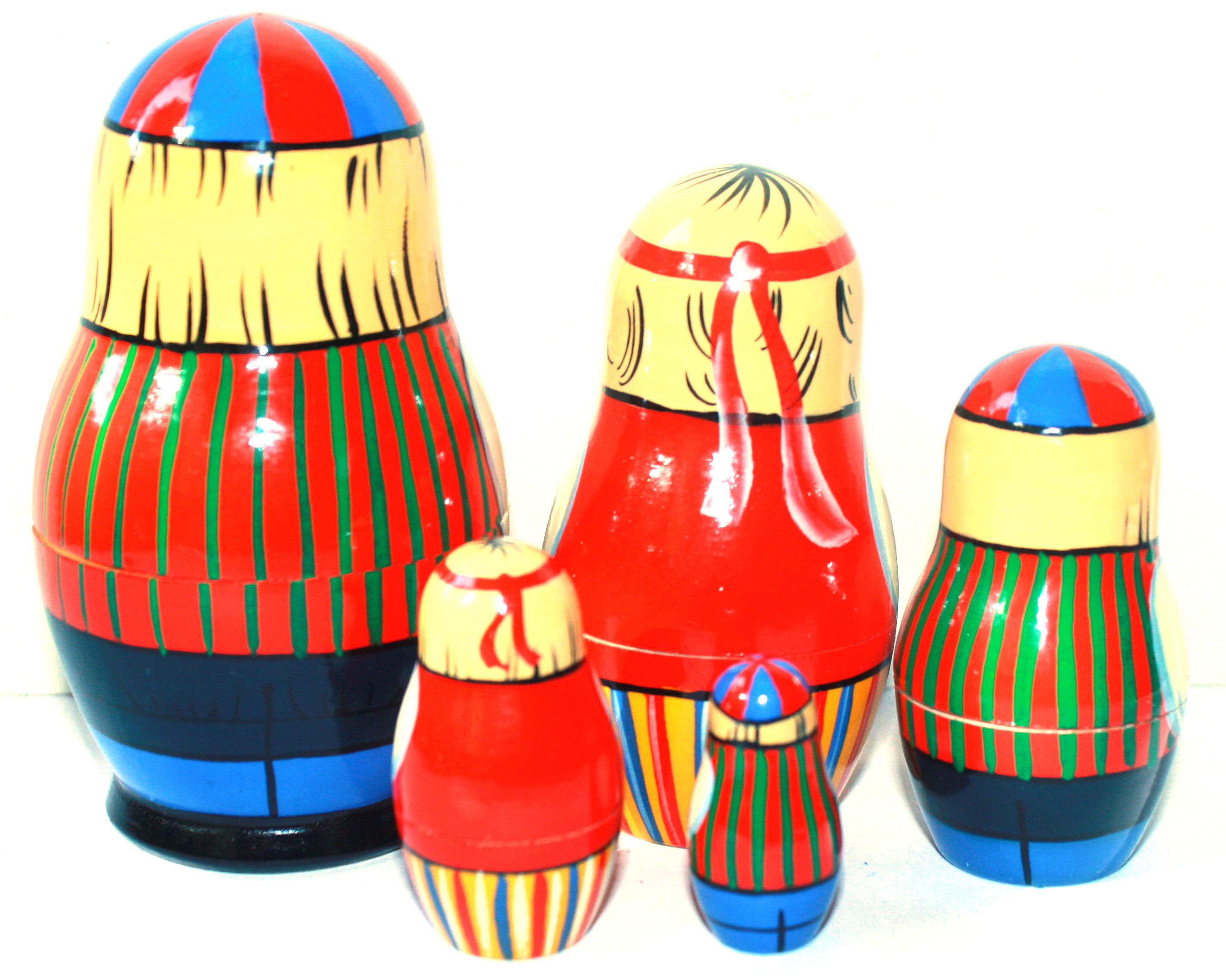 Vyatka Matryoshka Estonian Family (5 Nested Set)