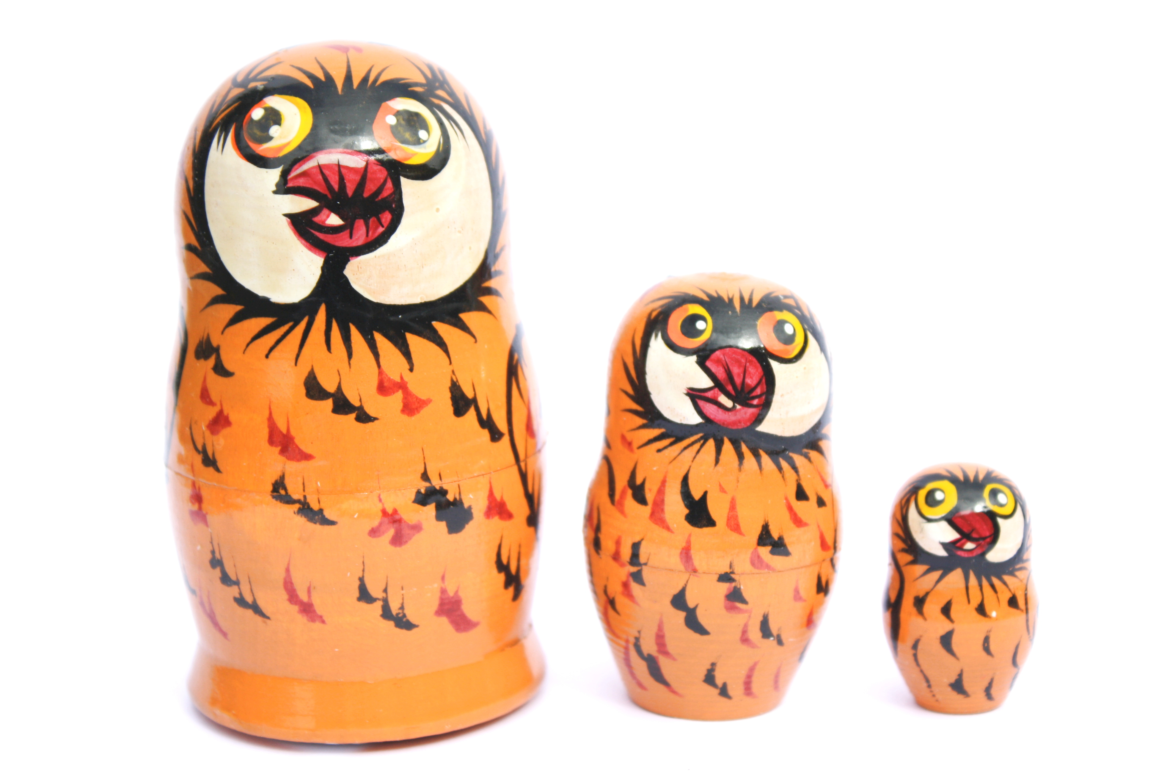Owl Matryoshka Nesting Dolls – 3 Nested Set