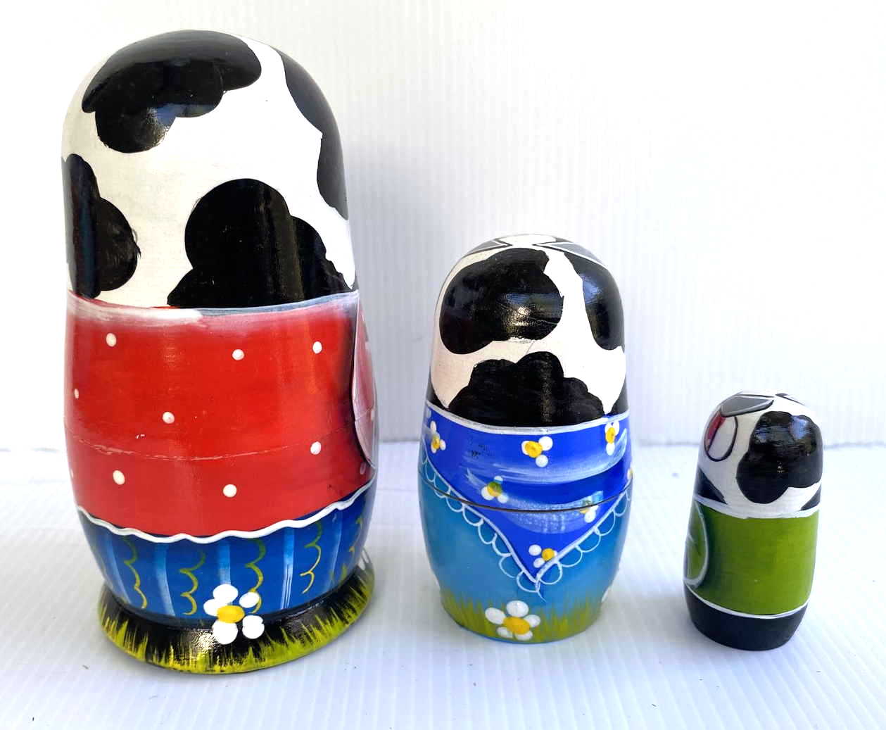 Novelty Matryoshka Cow (3 Nested Set)