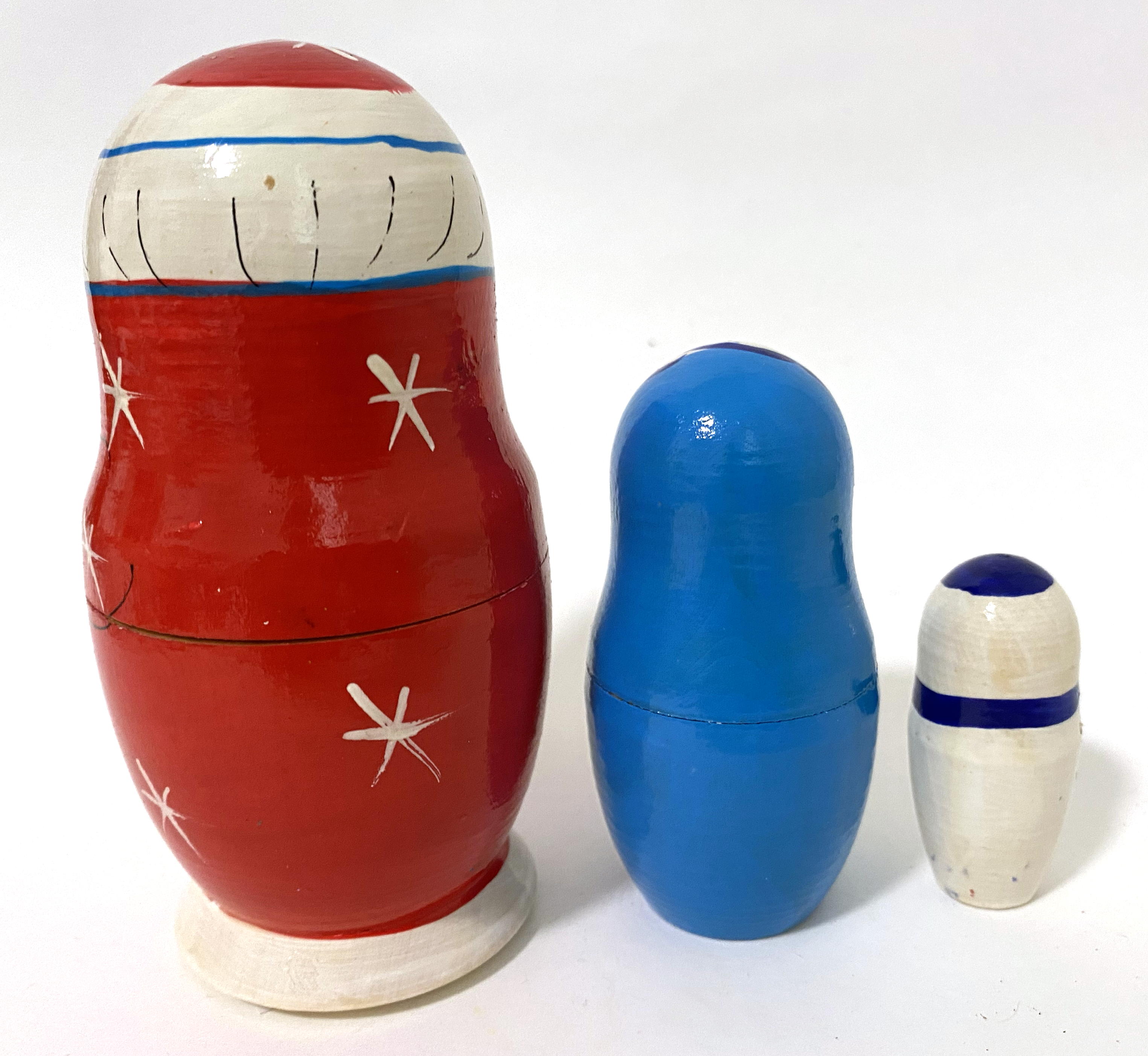 Xmas Matryoshka Santa set (3 nested set)