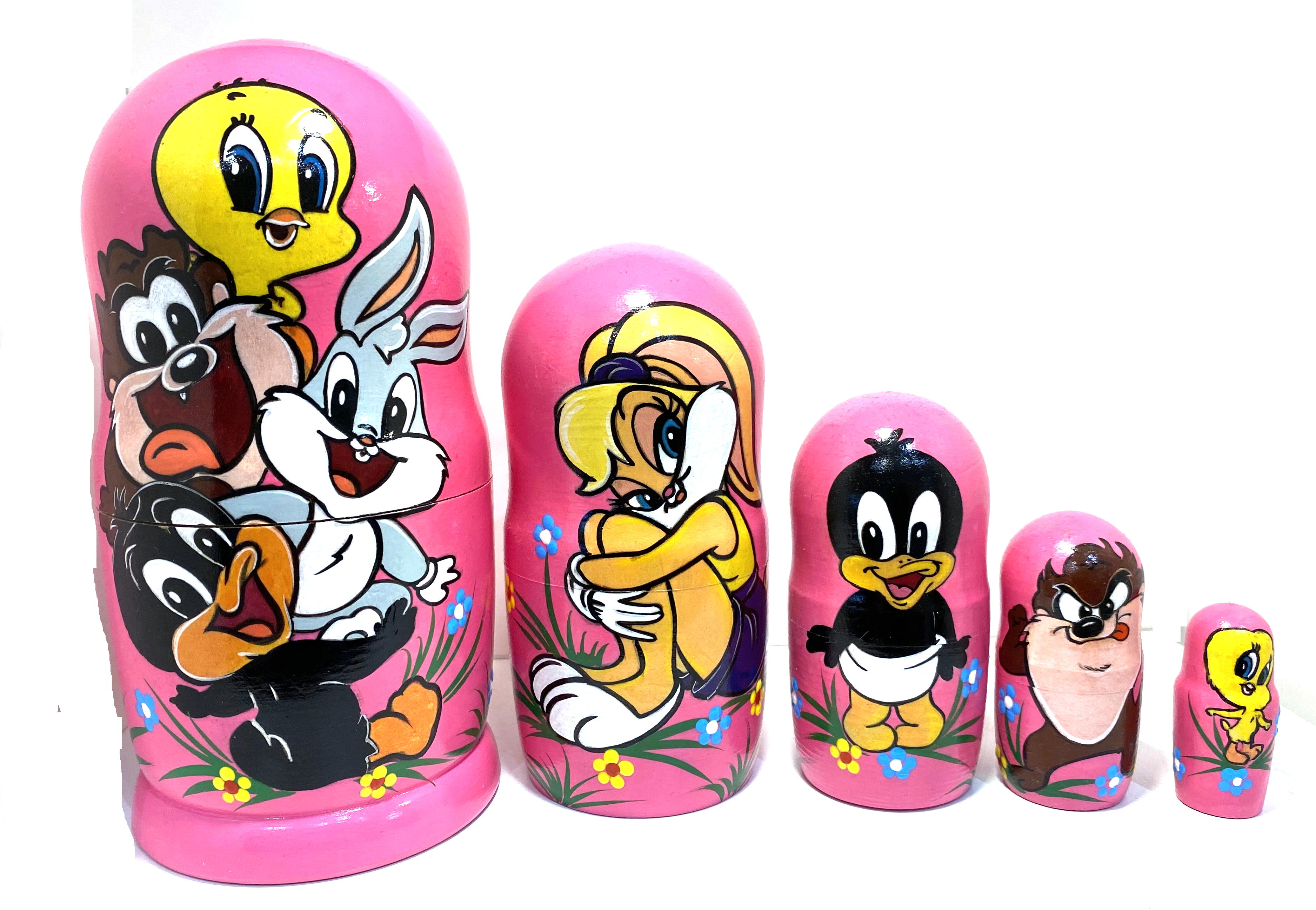 Novelty Matryoshka Loony Toons (5 Nested Set)