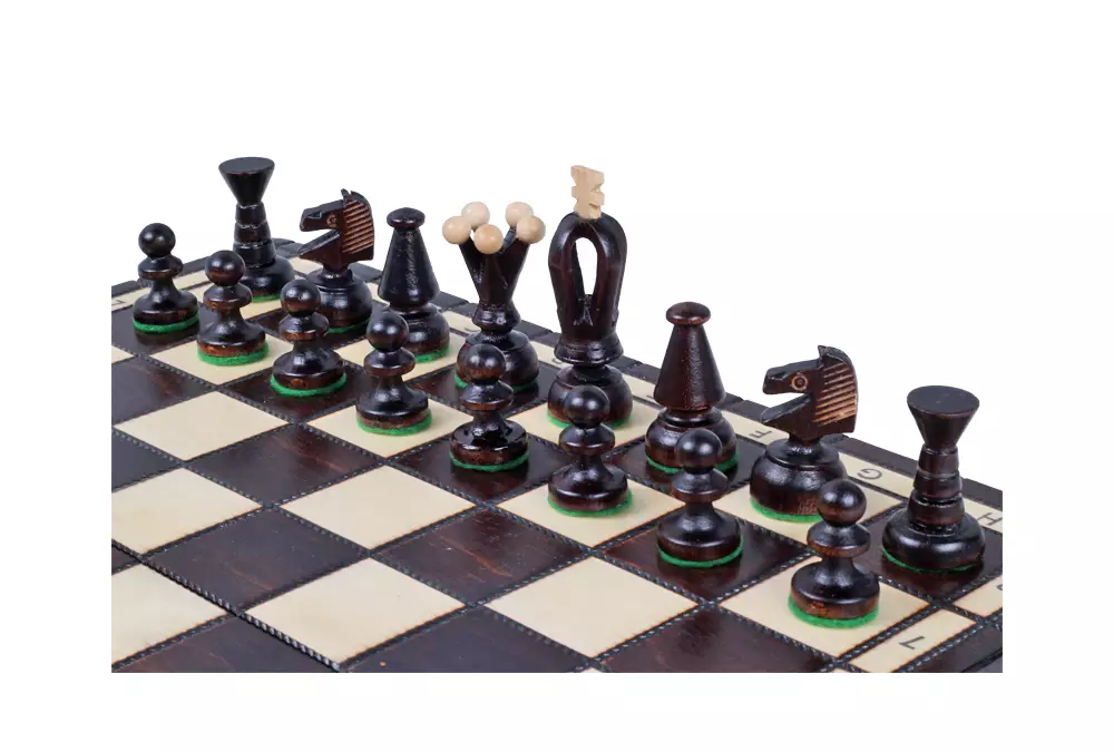 Handmade Wooden Chess Set – Medium King's - Black