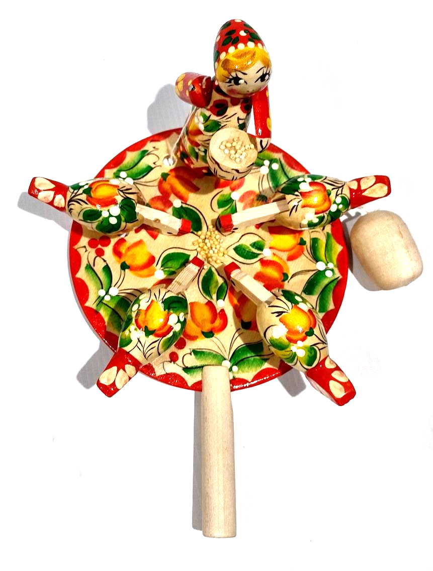 Bagarodsky Toy - Pecking Hens, Golden Apples