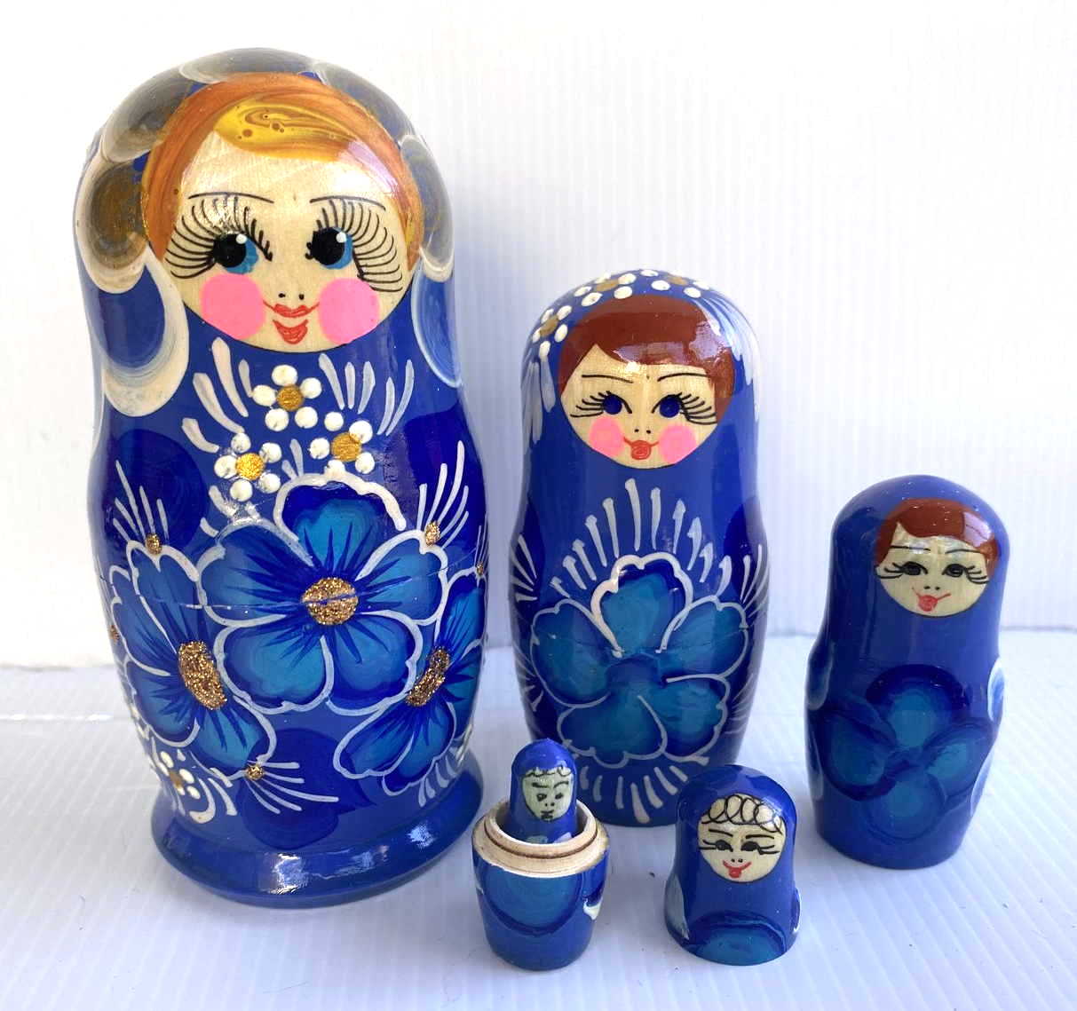Artists Matryoshka blue (5 nested)