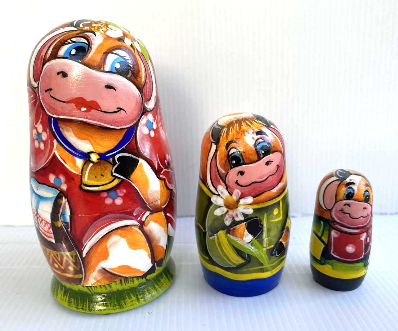 Novelty Matryoshka Cow (3 Nested Set)