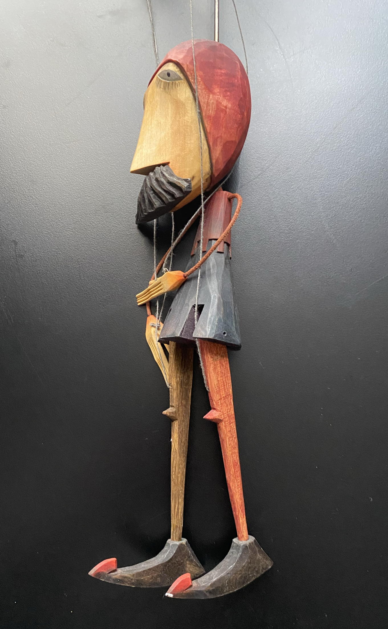 Czech Wooden Marionette  - King (hand cut/carved)